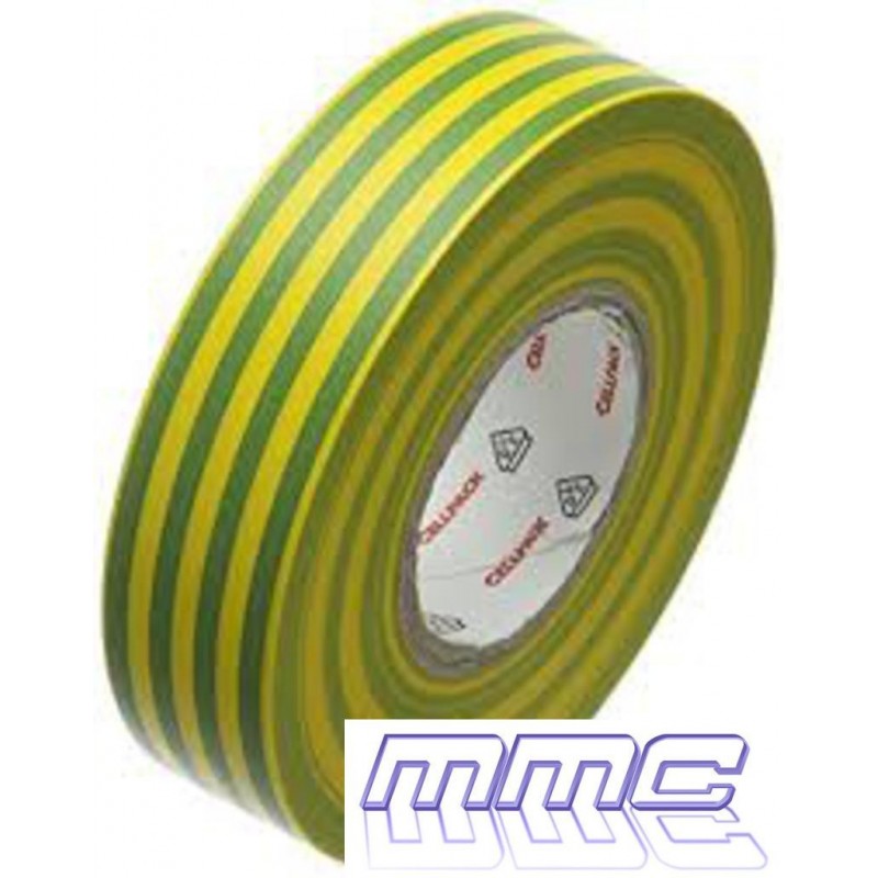 CINTA AISLANTE PVC 25MTS X 19mm TOMA TIERRA CELLPACK 501019