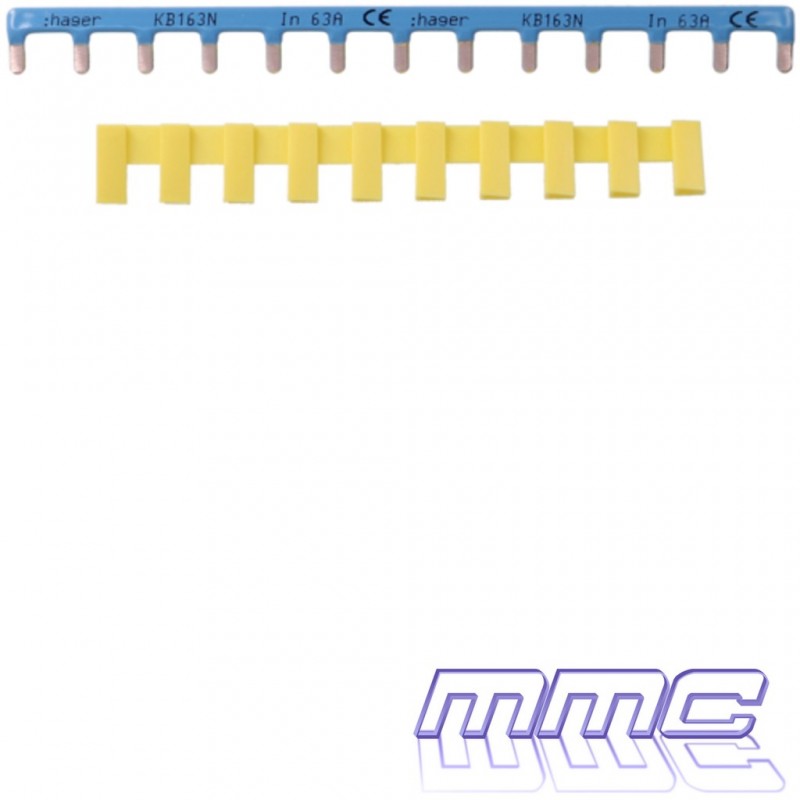 PUENTE MAGNETOTERMICOS 1 POLO 60A AZUL HAGER KB163N